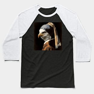 Wildlife Conservation - Pearl Earring Bald Eagle Meme Baseball T-Shirt